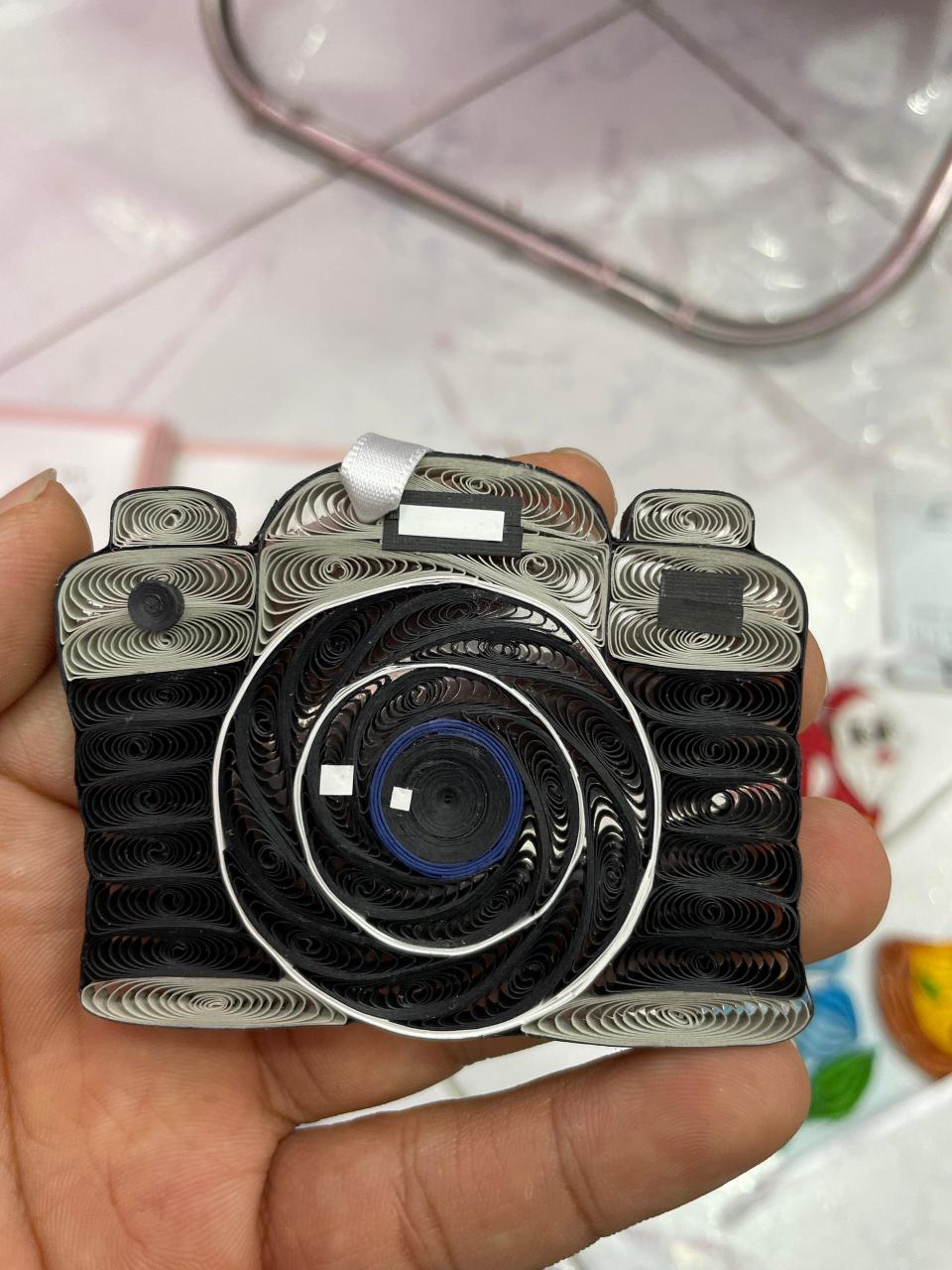 Camera , Handmade Paper Ornament
