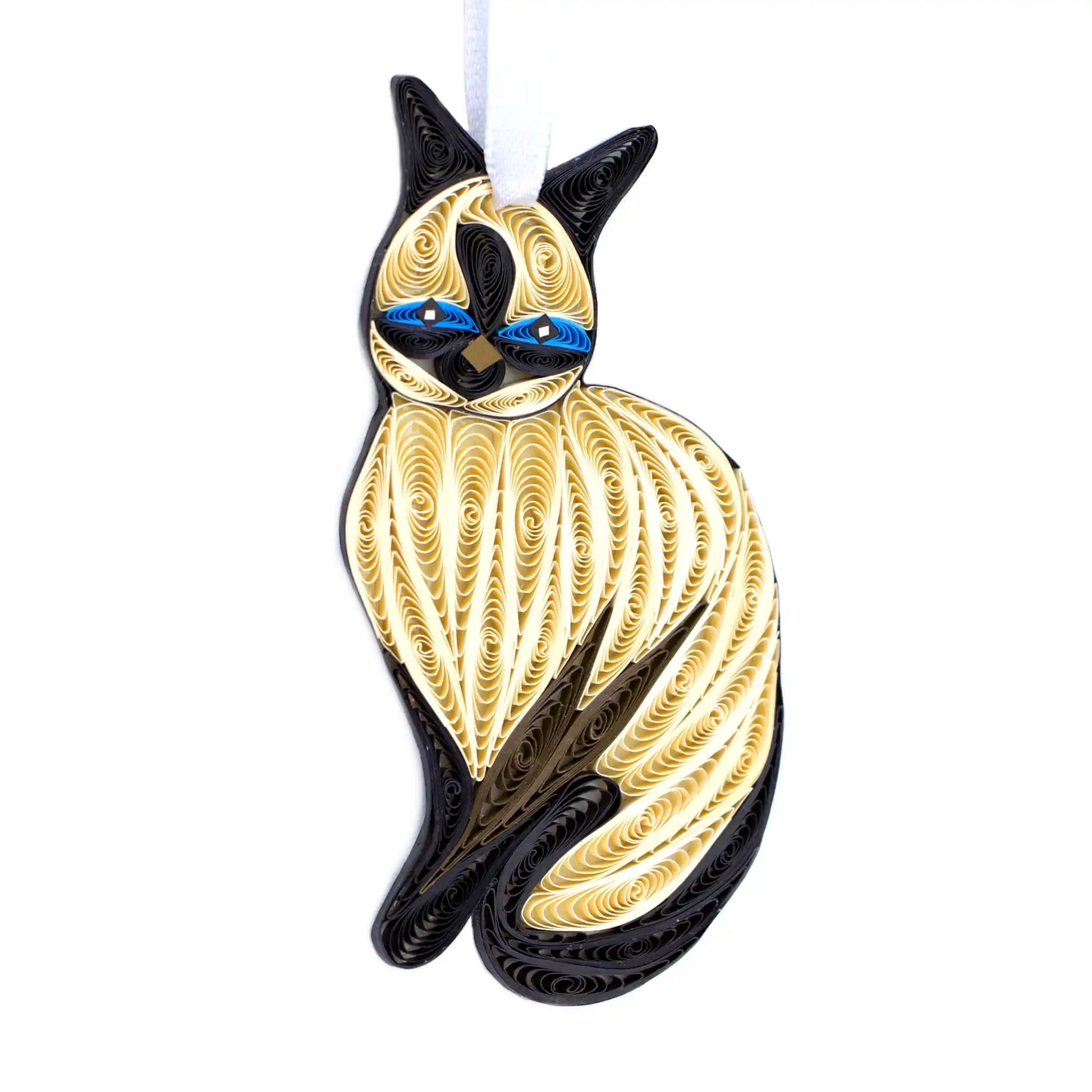 Cat (Siamese), Handmade Paper Quilling Ornament