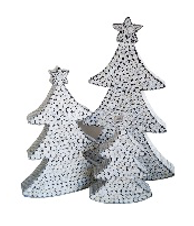 Christmas Tree, Handmade Recycled Black and White Paper Quilling Décor