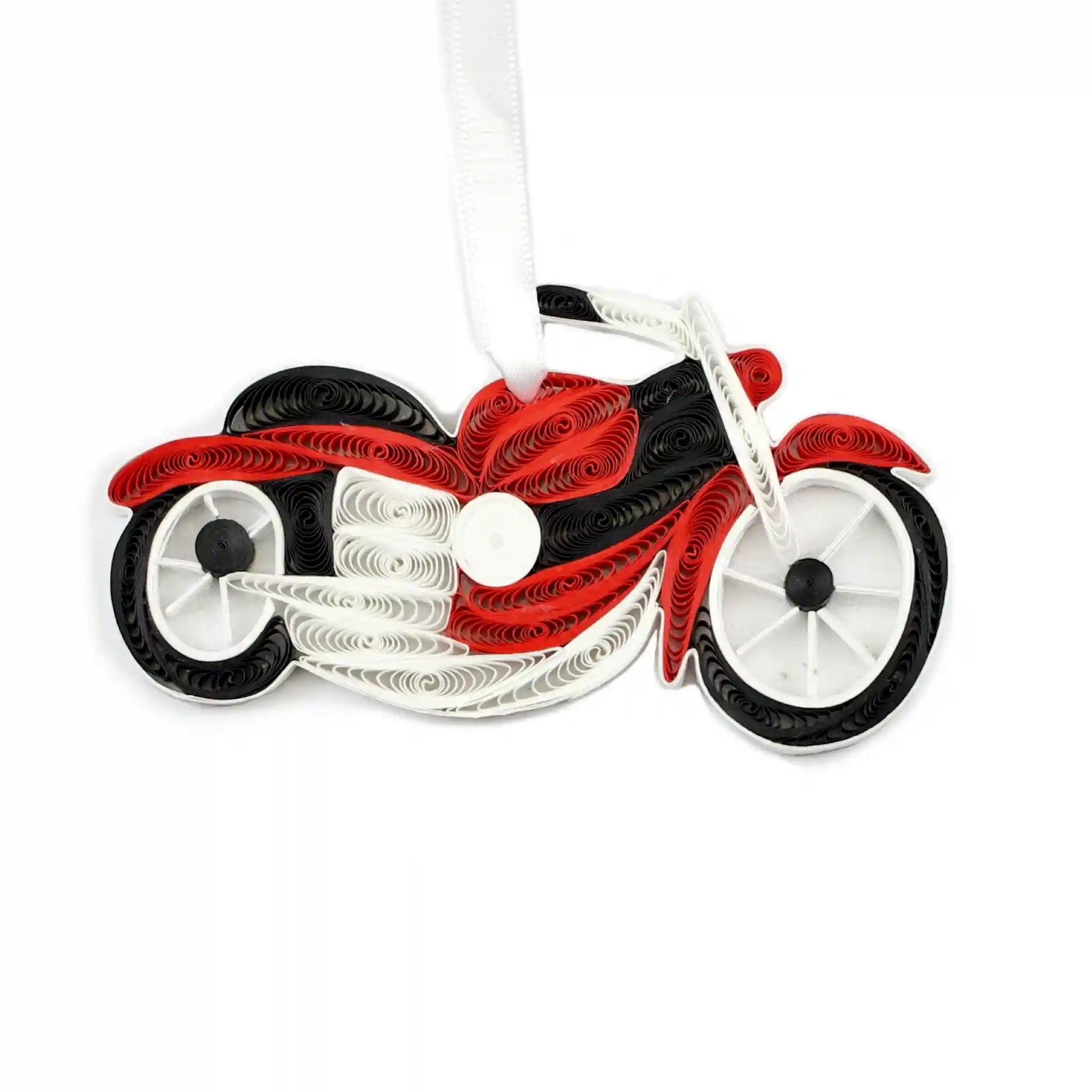 Handmade  Red Motorbike Quilling Ornament Handmade  Red Motorbike Quilling Ornament