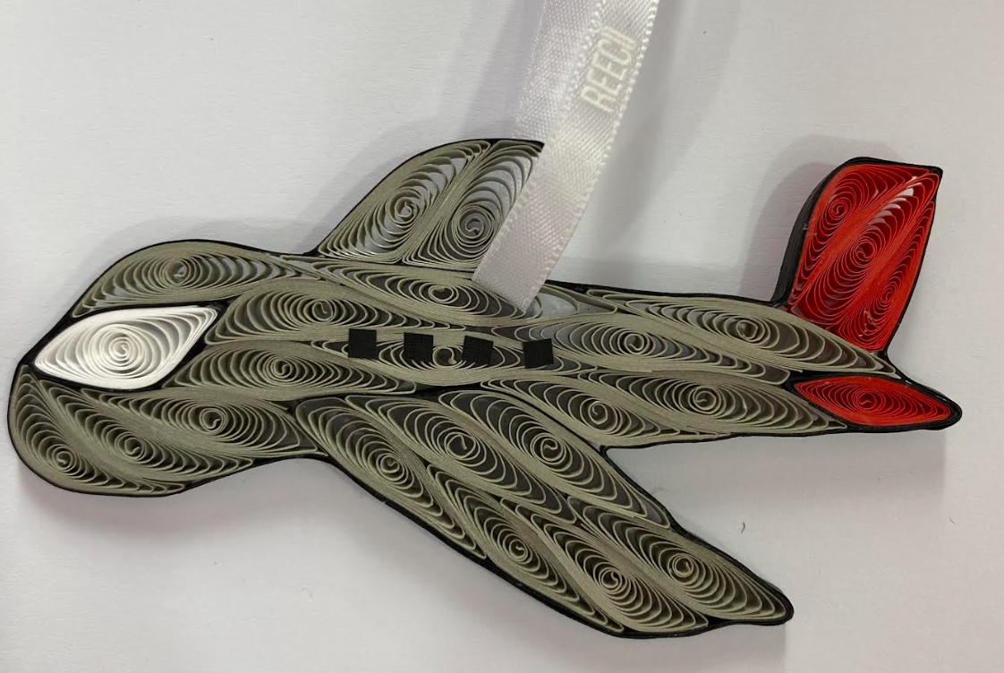 Airplane , Handmade Quilling Paper Ornament