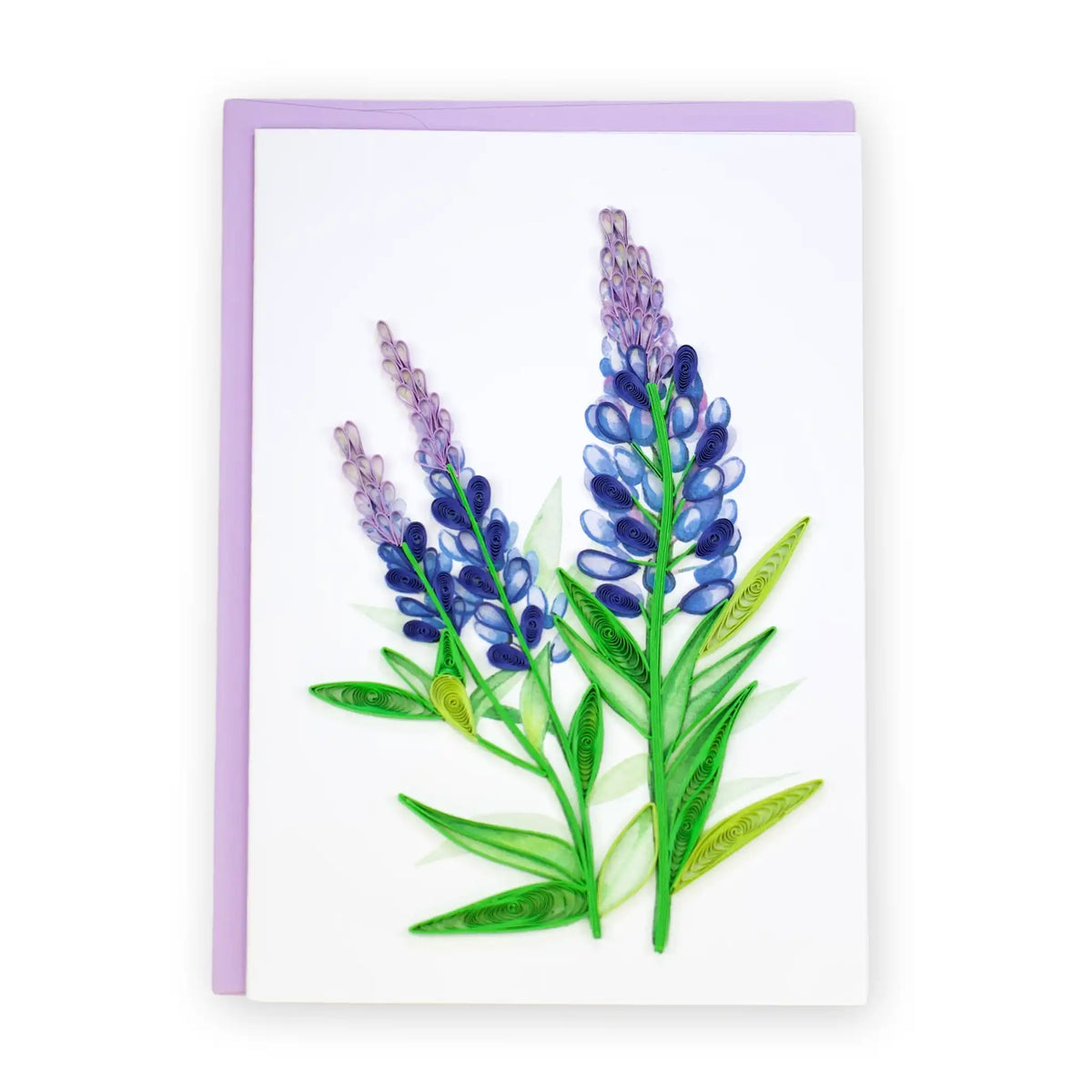 Blue Bonnet, Handmade Quilling Greeting Card