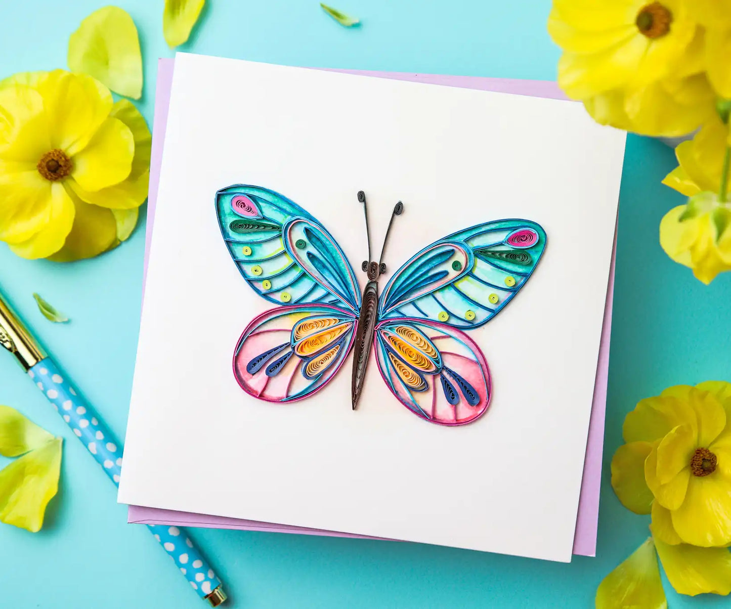 Butterfly, Handmade Quilling Greeting Card