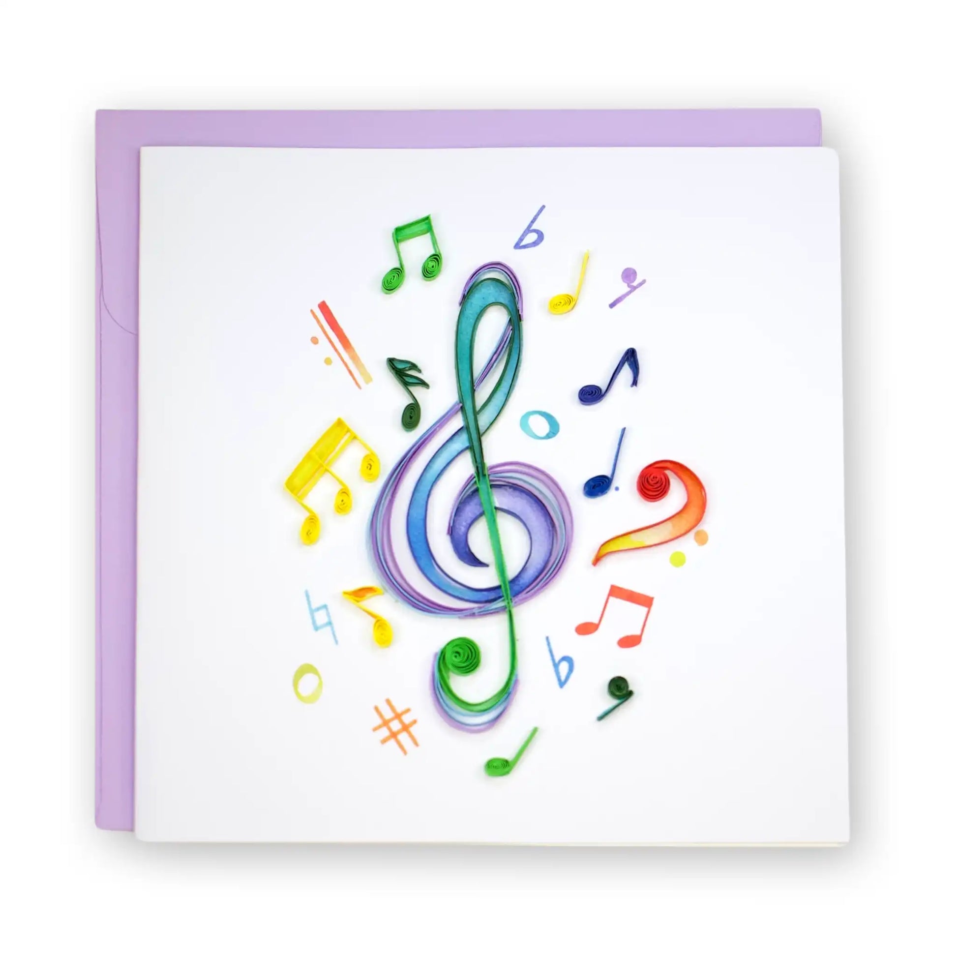 Music, Handmade Quilling Paper Greeting Card