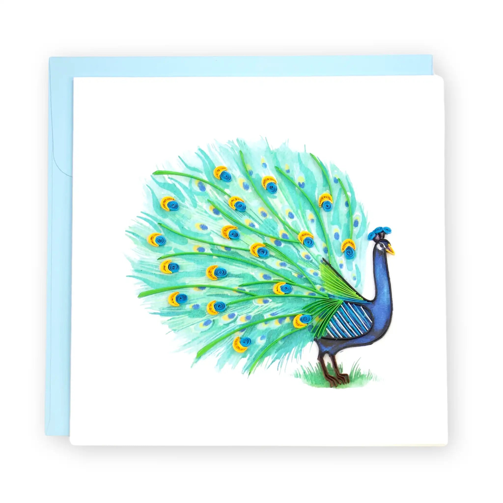 Peacock, Handmade Quilling Paper Greeting Card Peacock, Handmade Quilling Paper Greeting Card