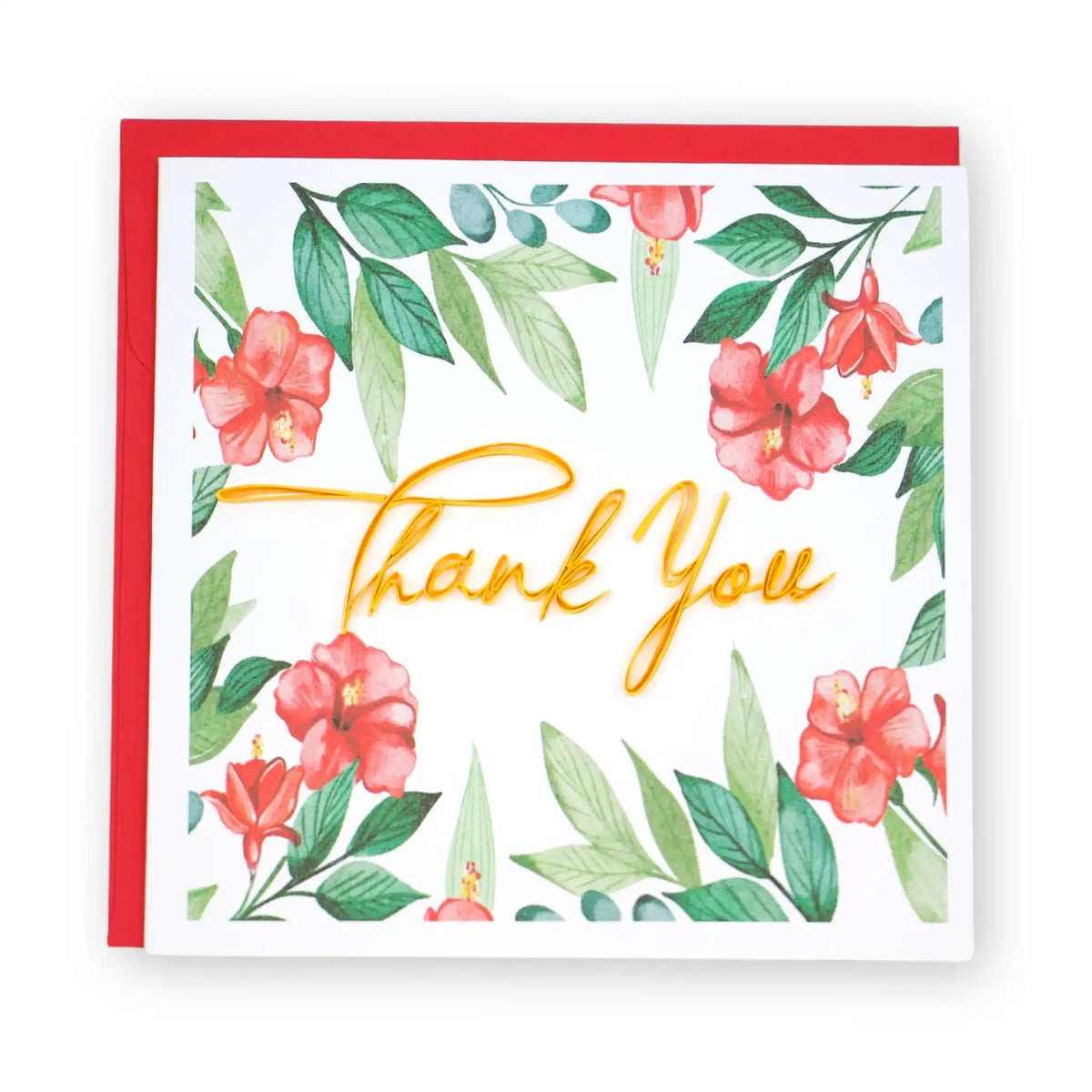 Floral Thank You, Handmade Quilling Greeting Card