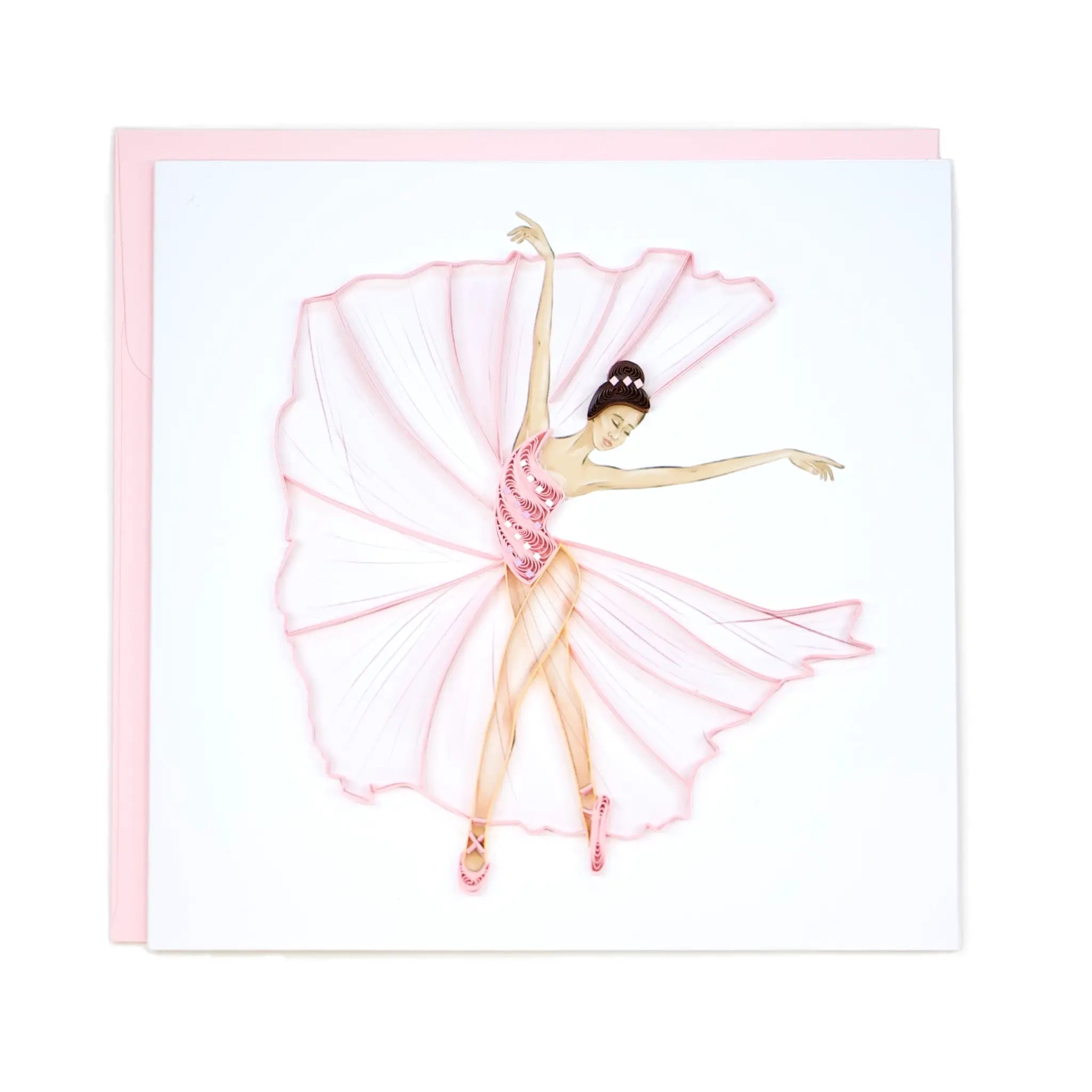 Ballerina, Handmade Quilling Greeting Card Ballerina, Handmade Quilling Greeting Card
