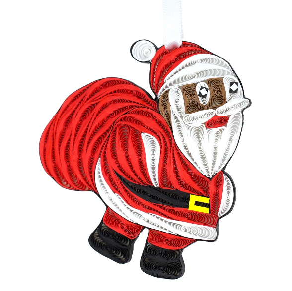 Santa Claus, Handmade Quilling Ornament
