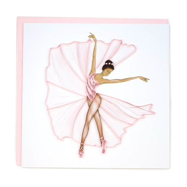 Ballerina, Handmade Quilling Greeting Card