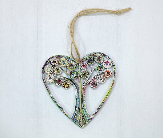 Tree of Life (Swirls), Handmade Recycled Paper Ornament
