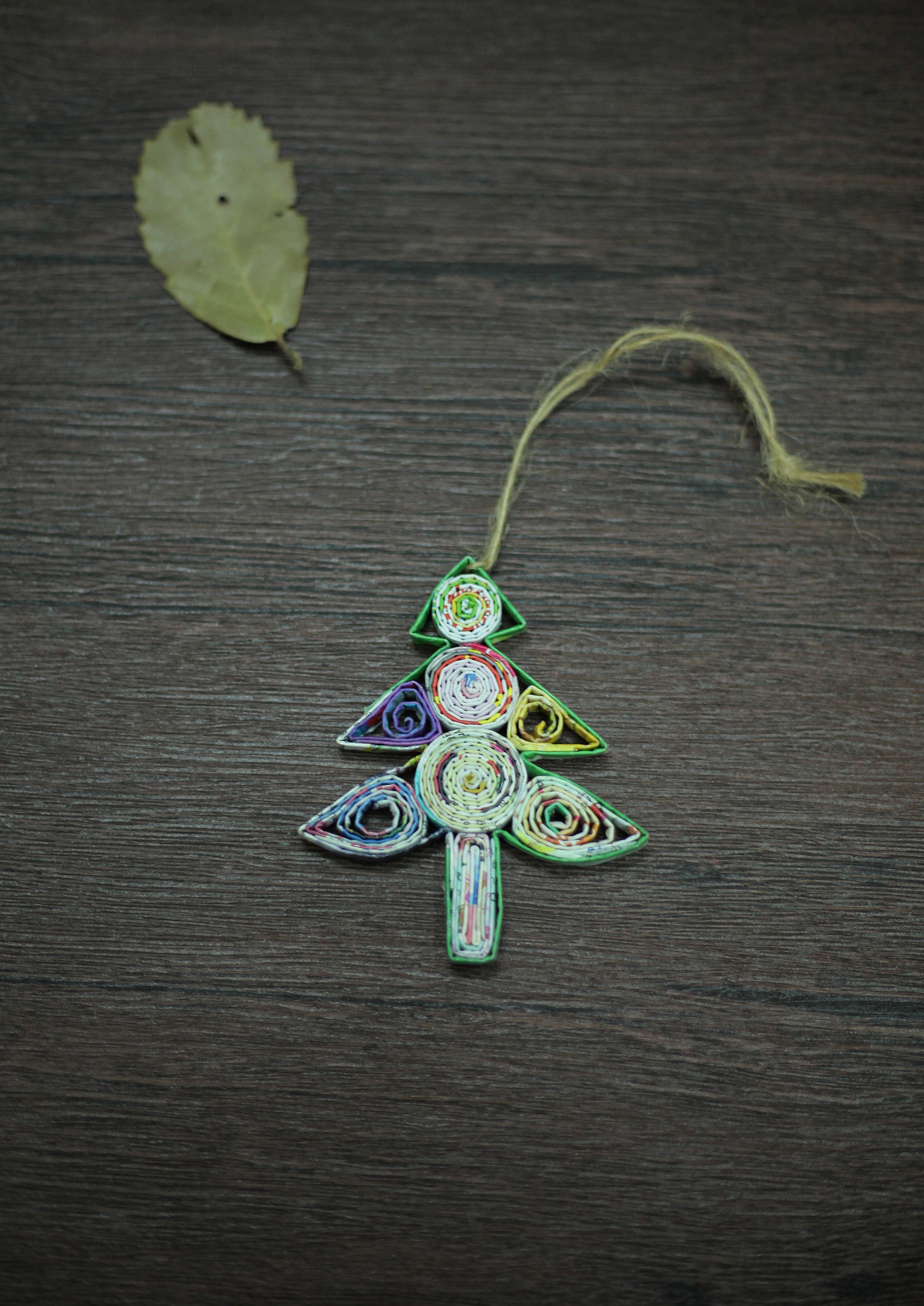 Christmas Tree (2), Handmade Recycled Paper Ornament Christmas Tree (2), Handmade Recycled Paper Ornament