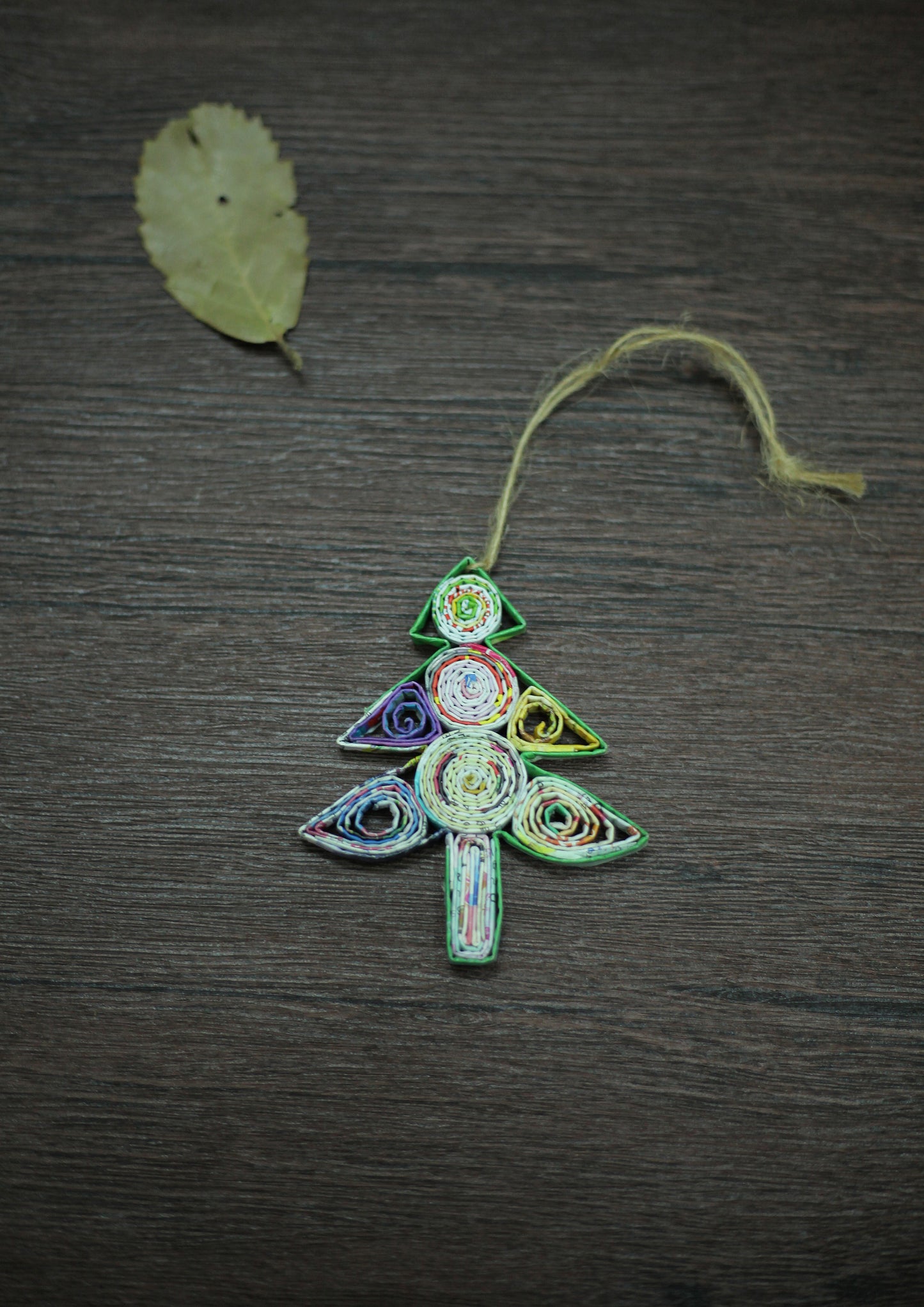 Christmas Tree (2), Handmade Recycled Paper Ornament