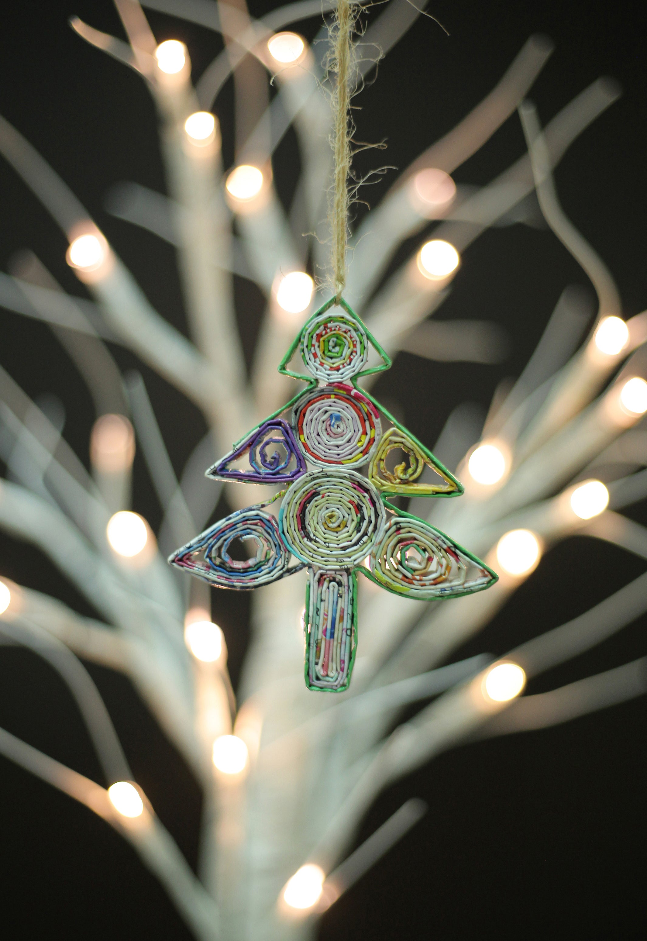 Christmas Tree (2), Handmade Recycled Paper Ornament Christmas Tree (2), Handmade Recycled Paper Ornament