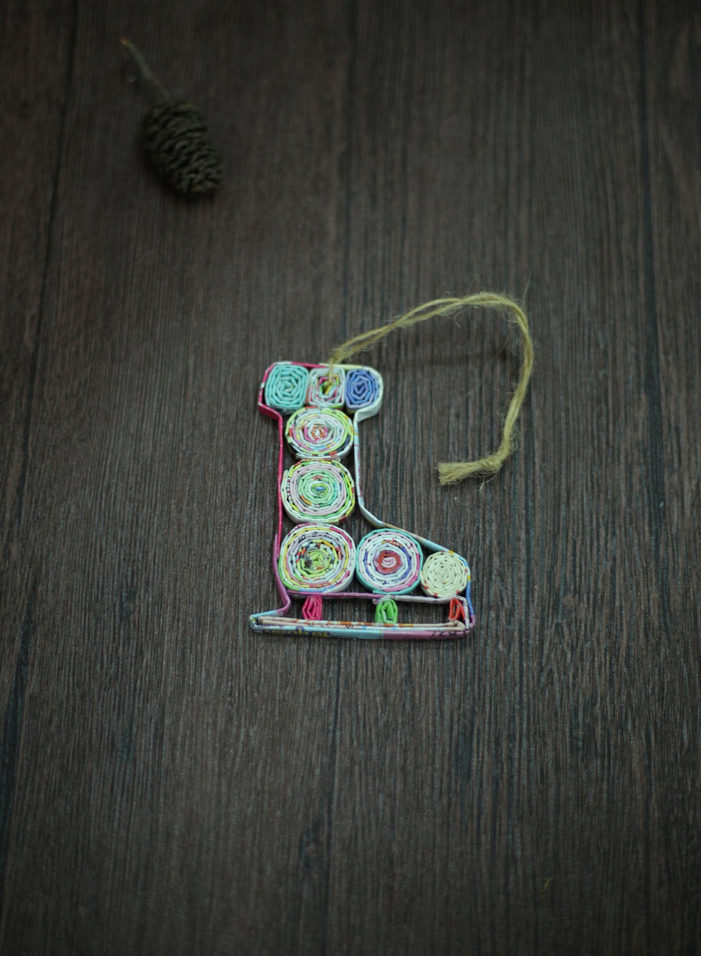 Skate, Handmade Recycled Paper Ornament