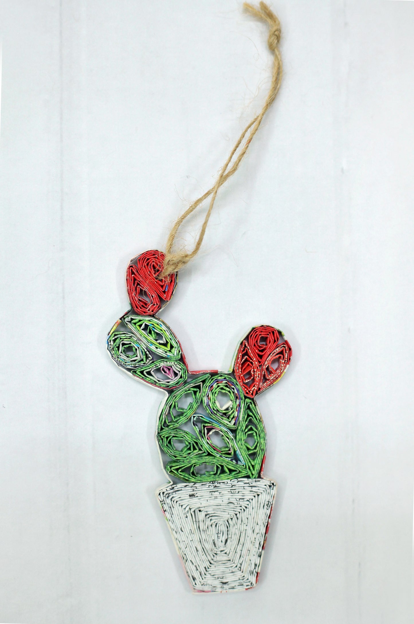 Cactus (Flowers), Handmade Recycled Paper Ornament