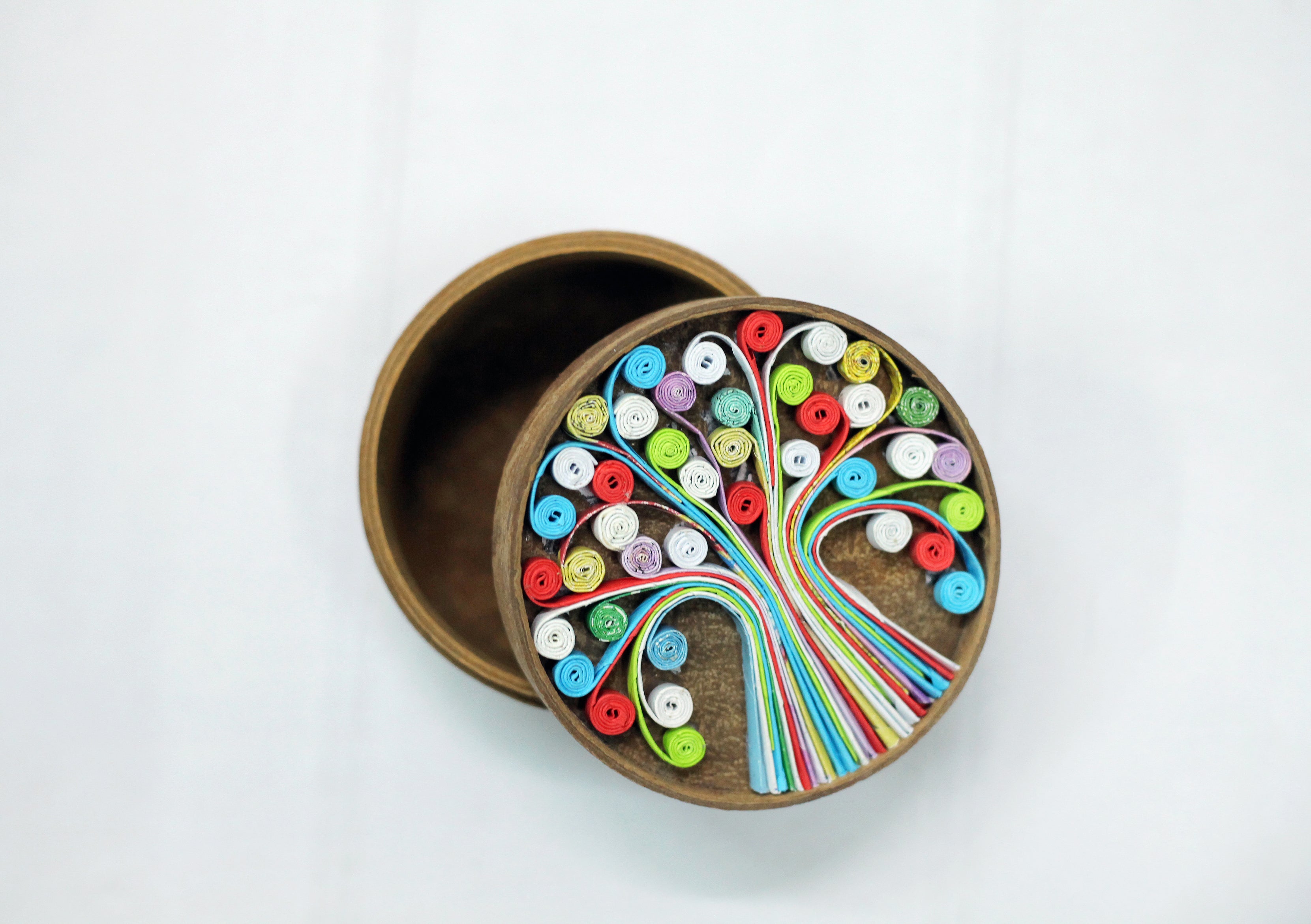 Tree of Life Box, Handmade Cinnamon and Recycled Paper Decor Tree of Life Box, Handmade Cinnamon and Recycled Paper Decor