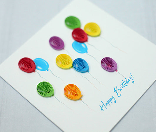 Happy Birthday Balloons, Handmade Birthday Card