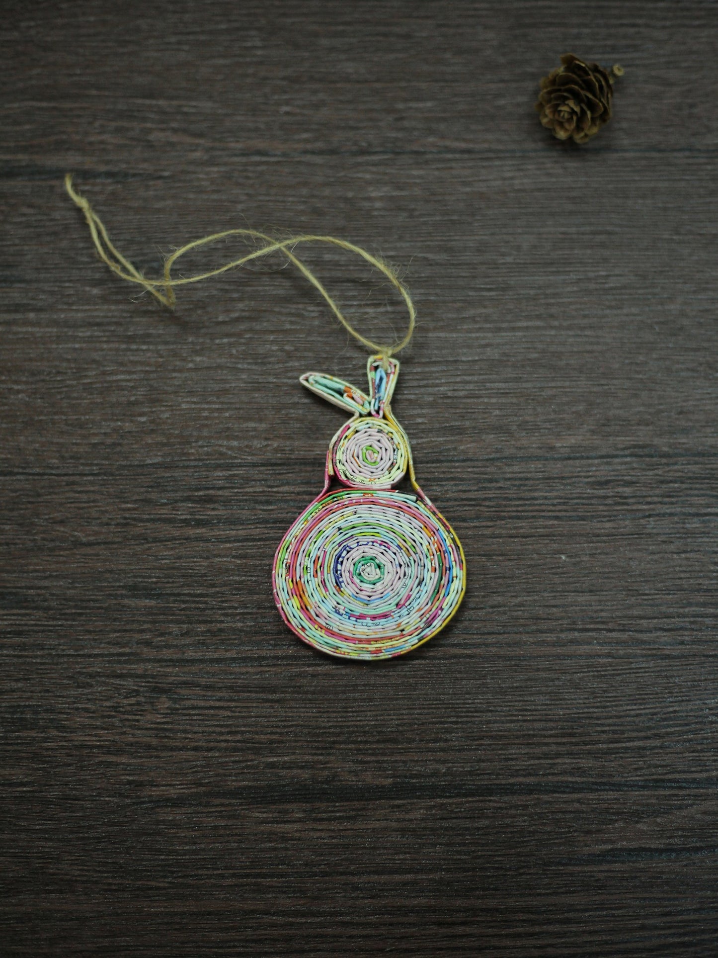 Pear, Handmade Recycled Paper Ornament