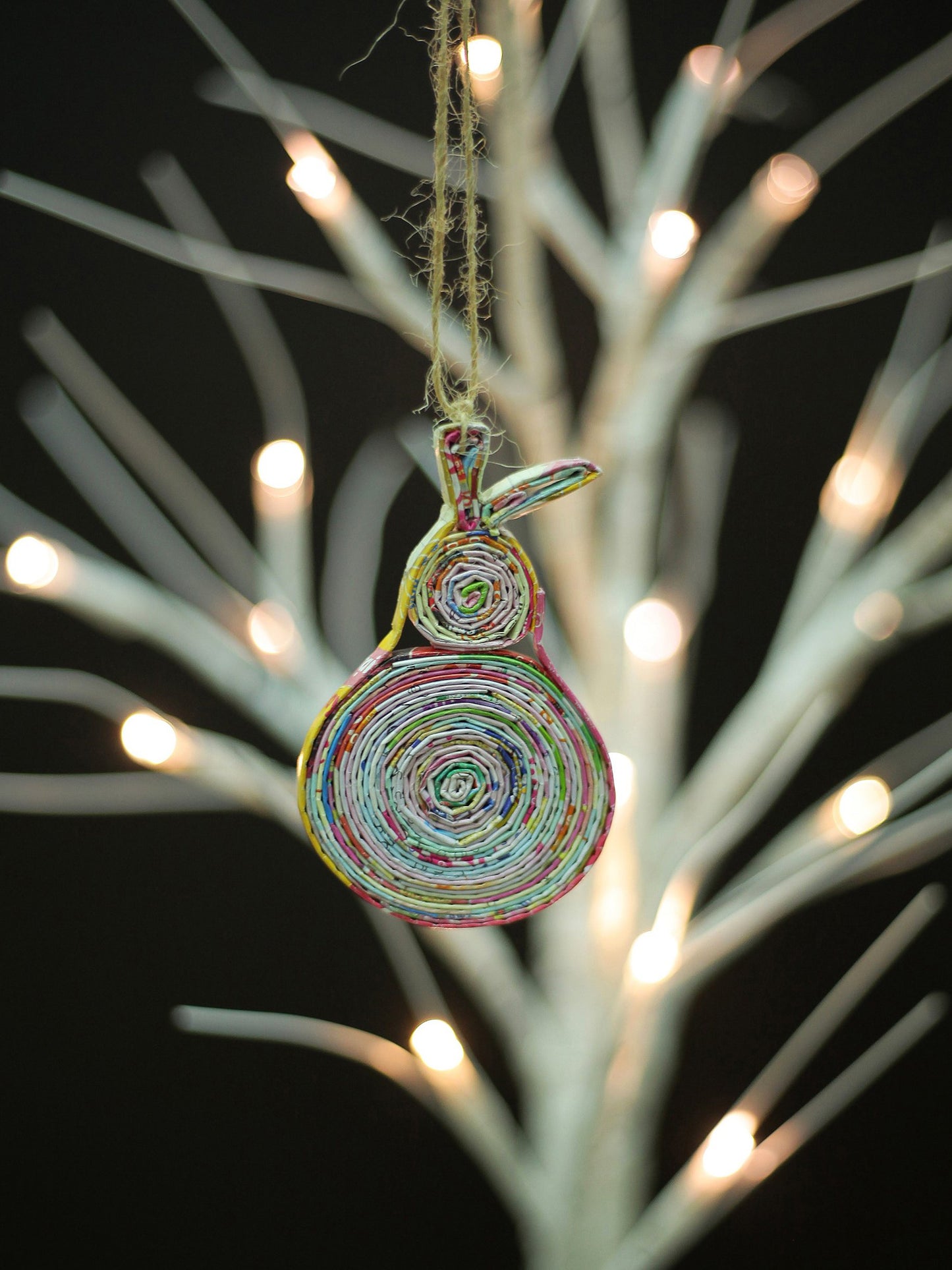 Pear, Handmade Recycled Paper Ornament