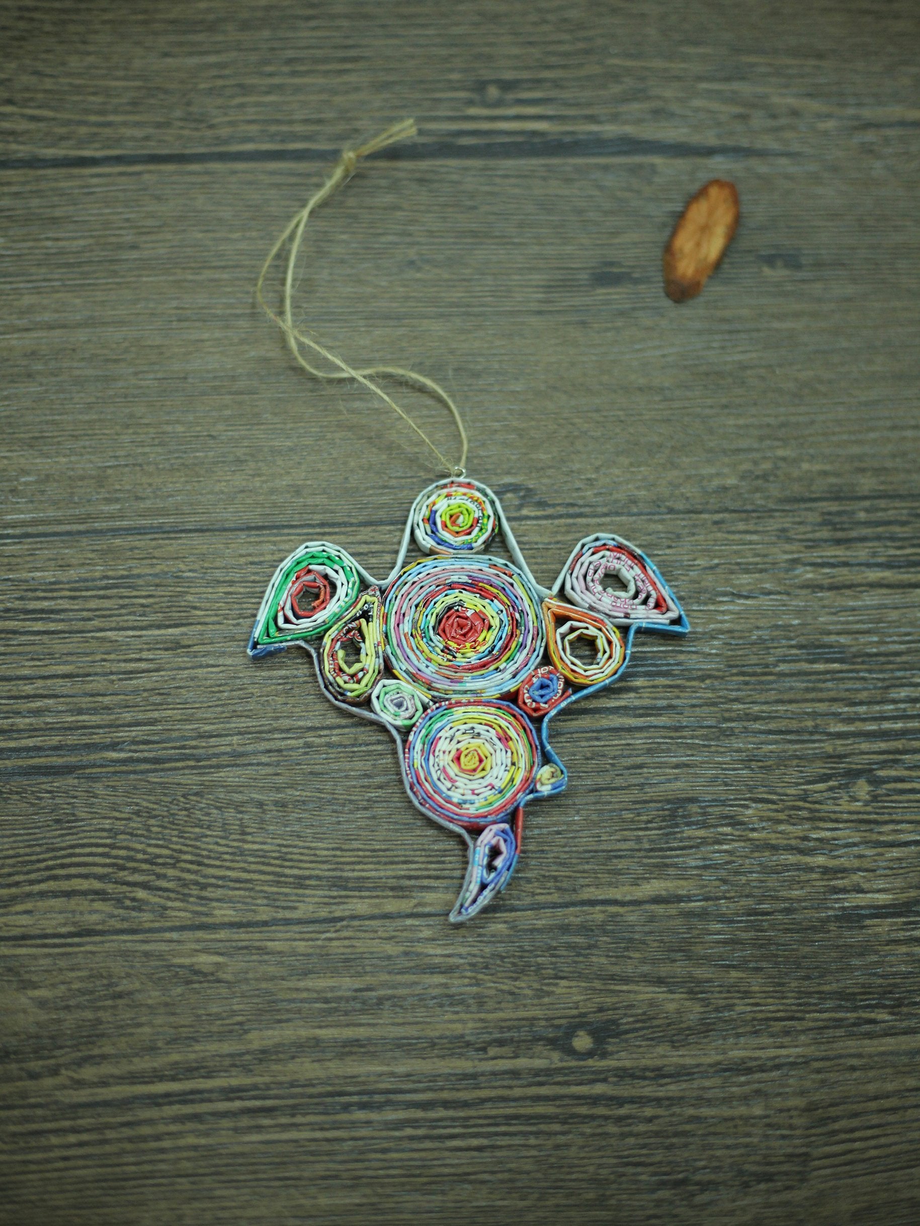 Ghost, Handmade Recycled Paper Ornament Ghost, Handmade Recycled Paper Ornament