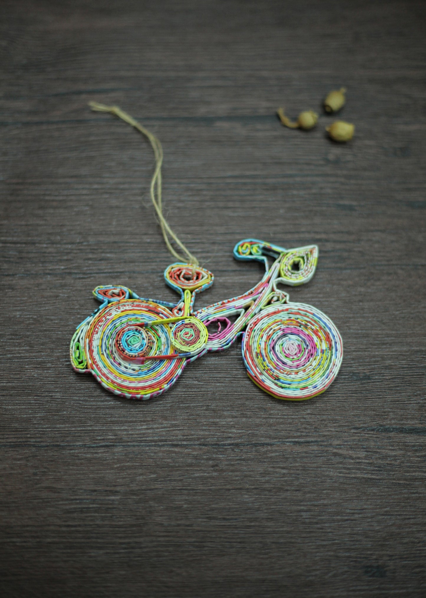 Bicycle (1), Handmade Recycled Paper Ornament