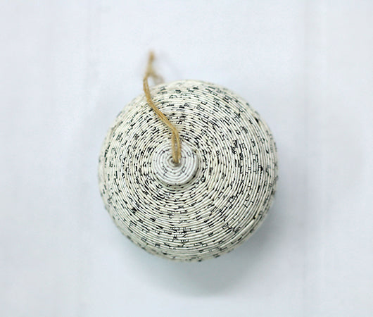 Black & White Ball (3D), Handmade Recycled Paper Ornament Black & White Ball (3D), Handmade Recycled Paper Ornament