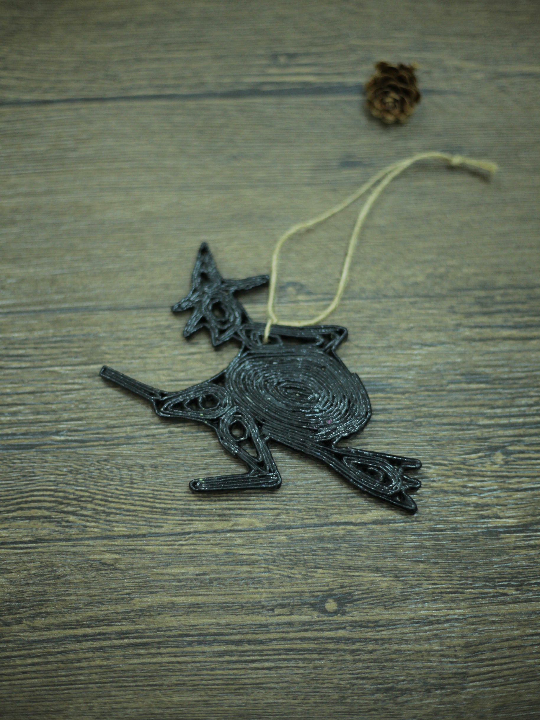 Witch, Handmade Recycled Paper Ornament Witch, Handmade Recycled Paper Ornament