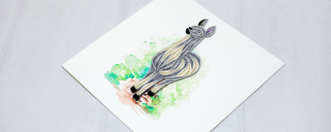 Llama, Handmade Quilling Paper Greeting Card Llama, Handmade Quilling Paper Greeting Card