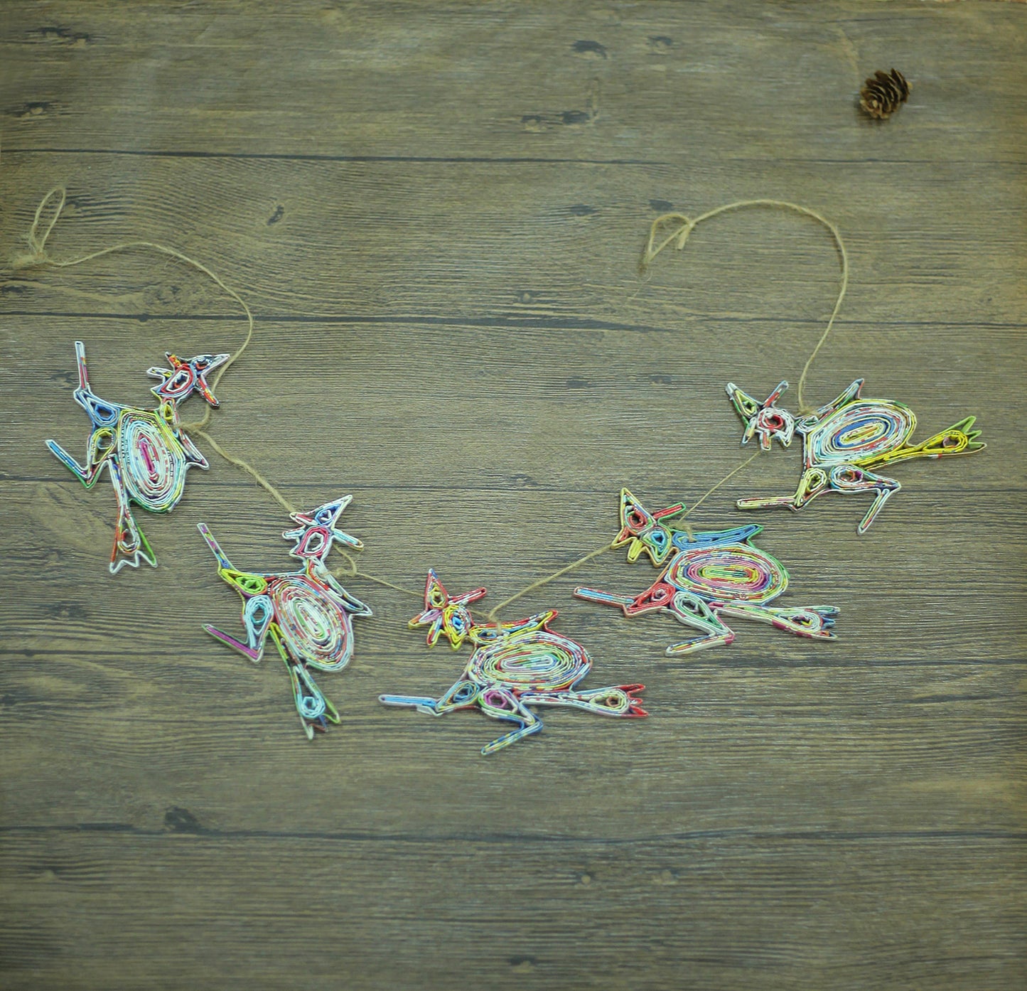 Garland of 5 witches multicolor