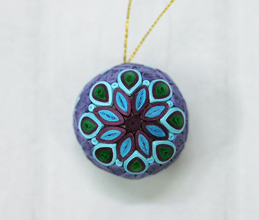 Quilling Ball (Purple, Medium), Handmade Paper Ornament Quilling Ball (Purple, Medium), Handmade Paper Ornament