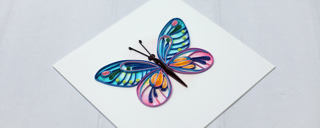 Butterfly, Handmade Quilling Greeting Card Butterfly, Handmade Quilling Greeting Card