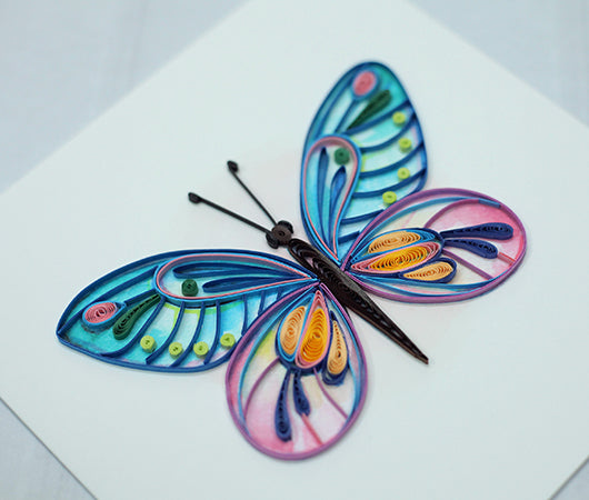 Butterfly, Handmade Quilling Greeting Card