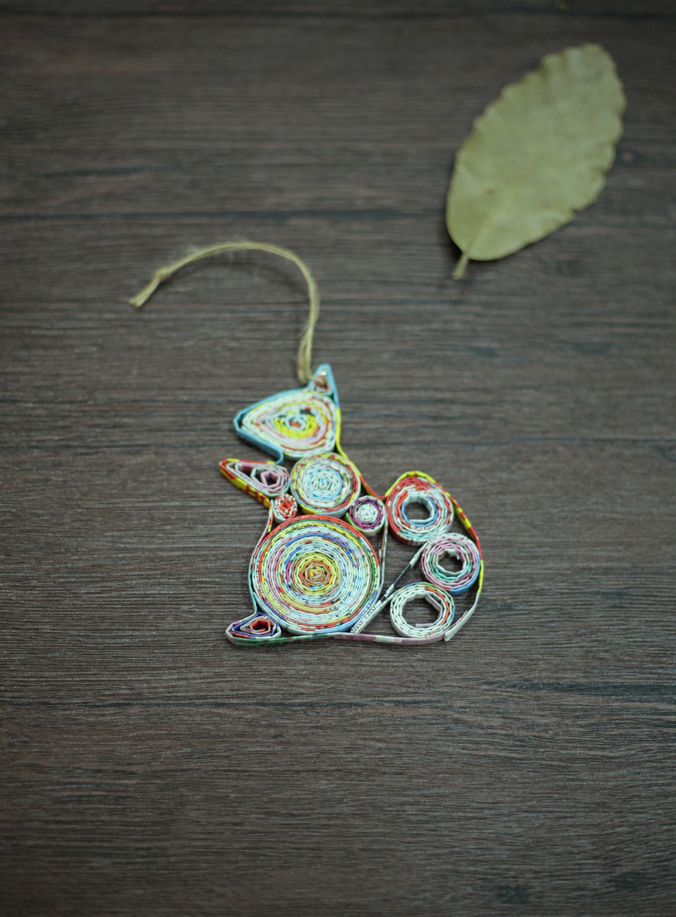 Squirrel, Handmade Recycled Paper Ornament Squirrel, Handmade Recycled Paper Ornament