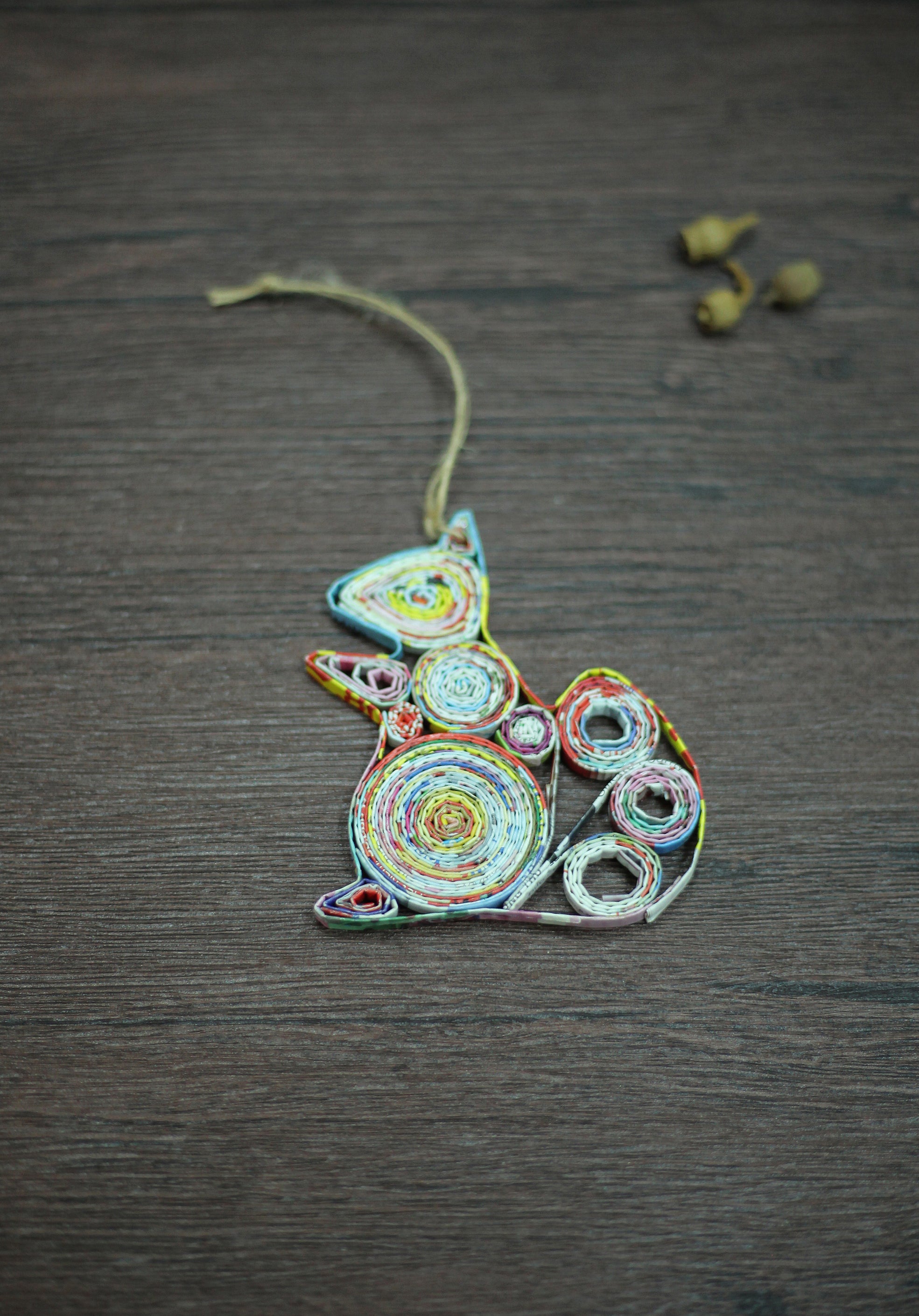 Squirrel, Handmade Recycled Paper Ornament Squirrel, Handmade Recycled Paper Ornament