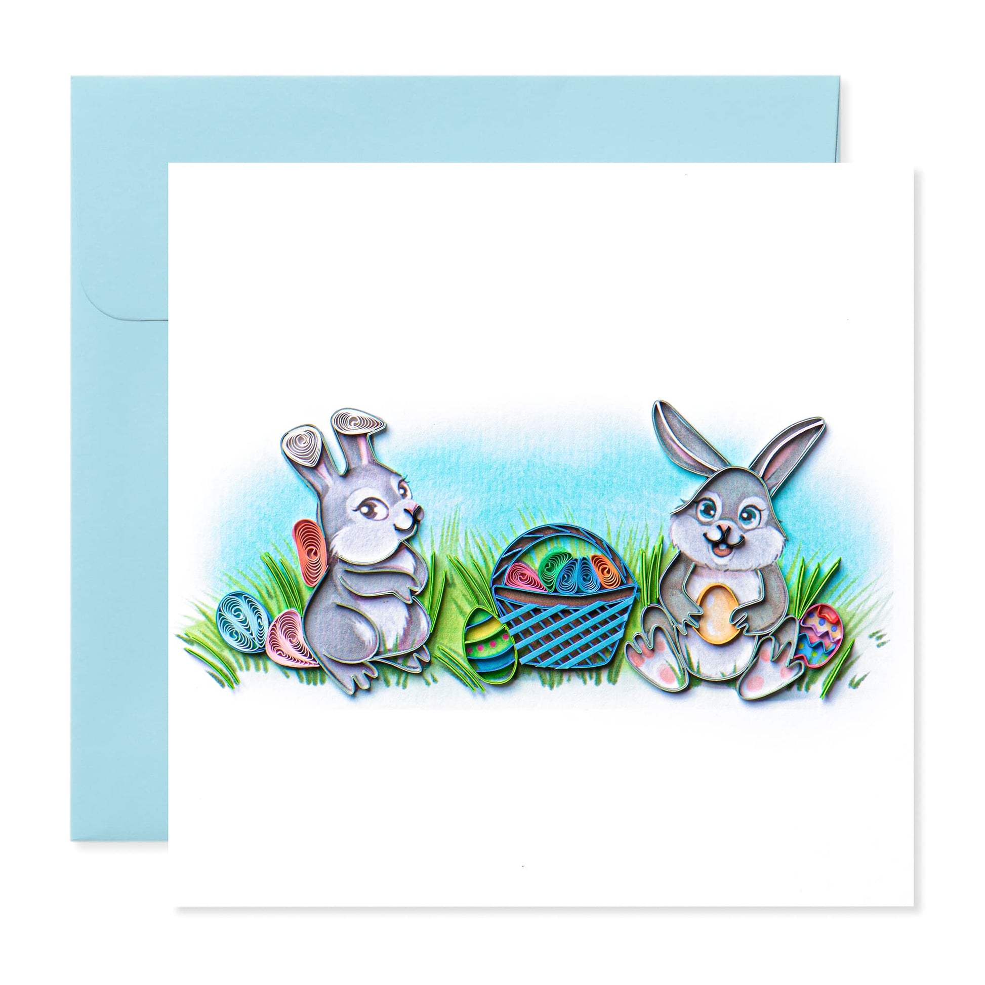 Easter Bunny, Handmade Quilling Greeting Card