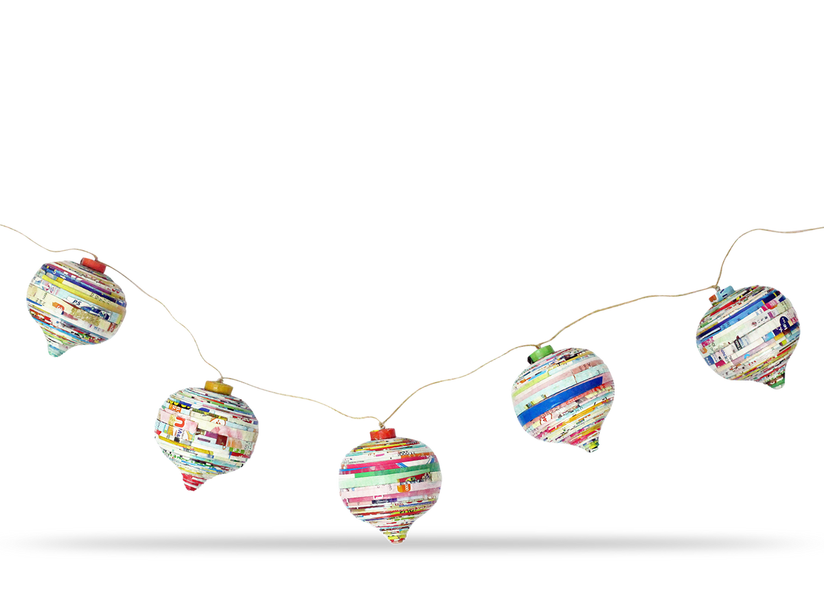 Garland of 5 bubbles in multi colors