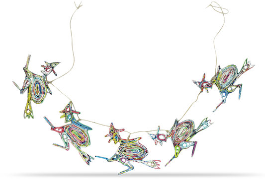 Garland of 5 witches multicolor