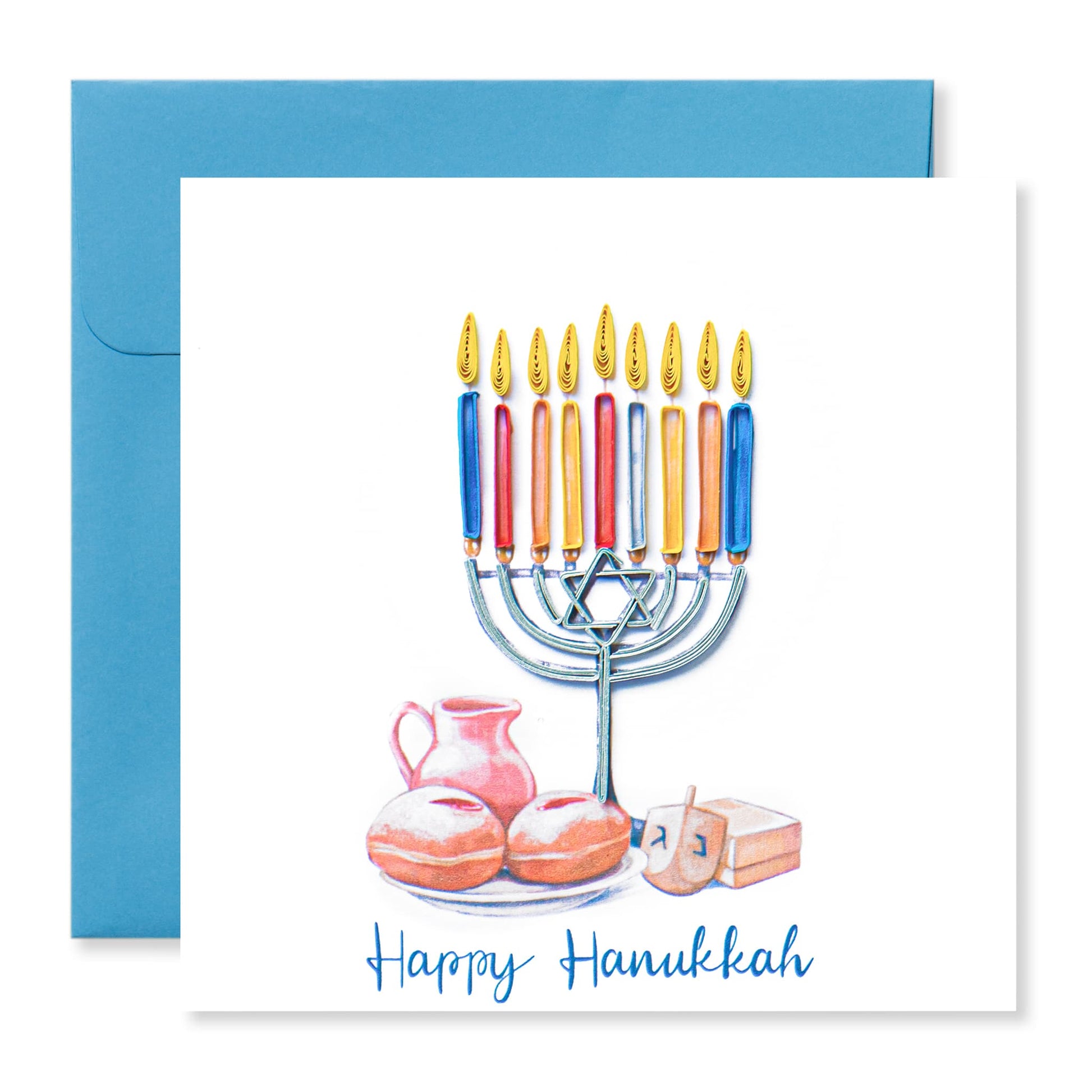 Hanukkah, Handmade Quilling Paper Greeting Card