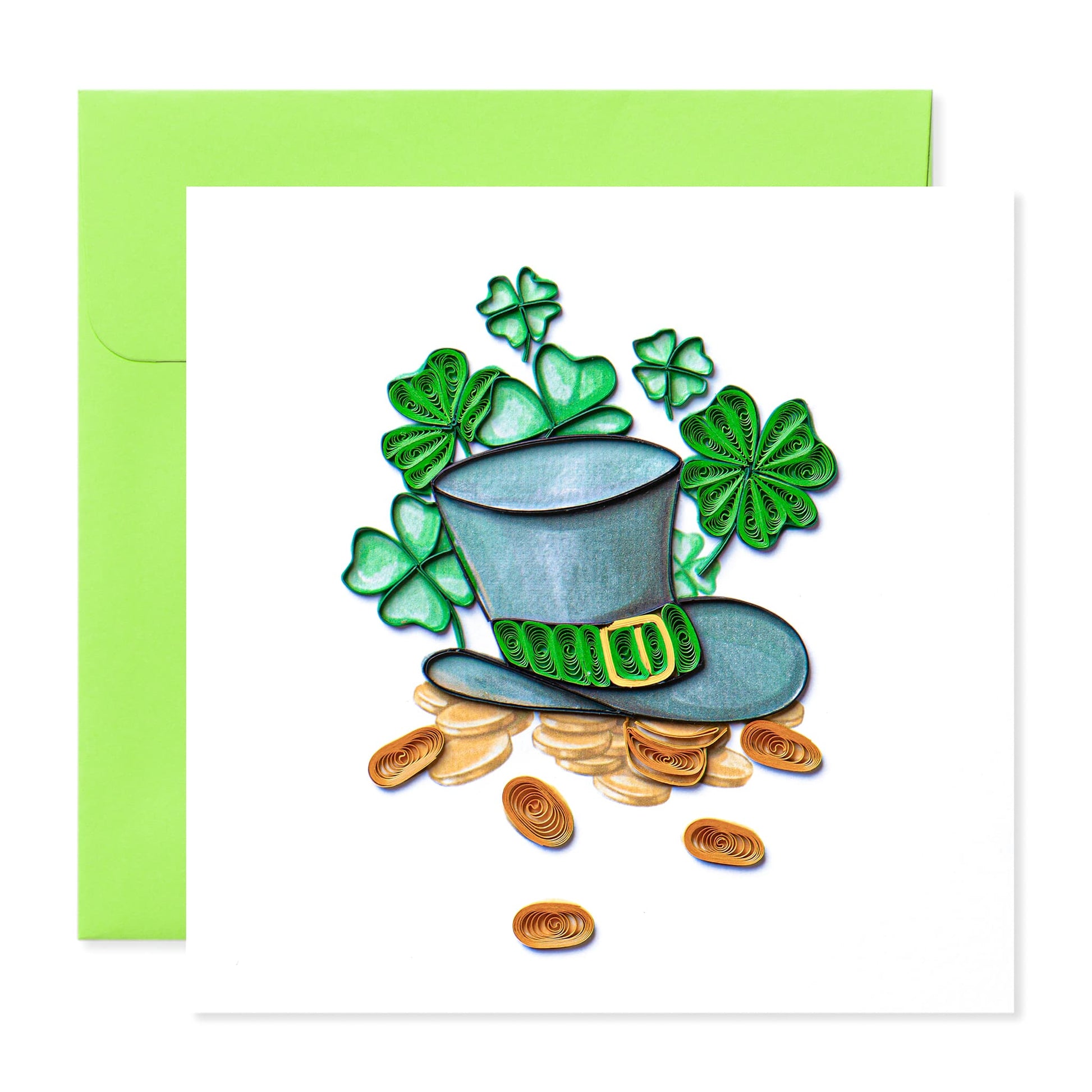 Luck of the Irish, Handmade Quilling Paper Greeting Card