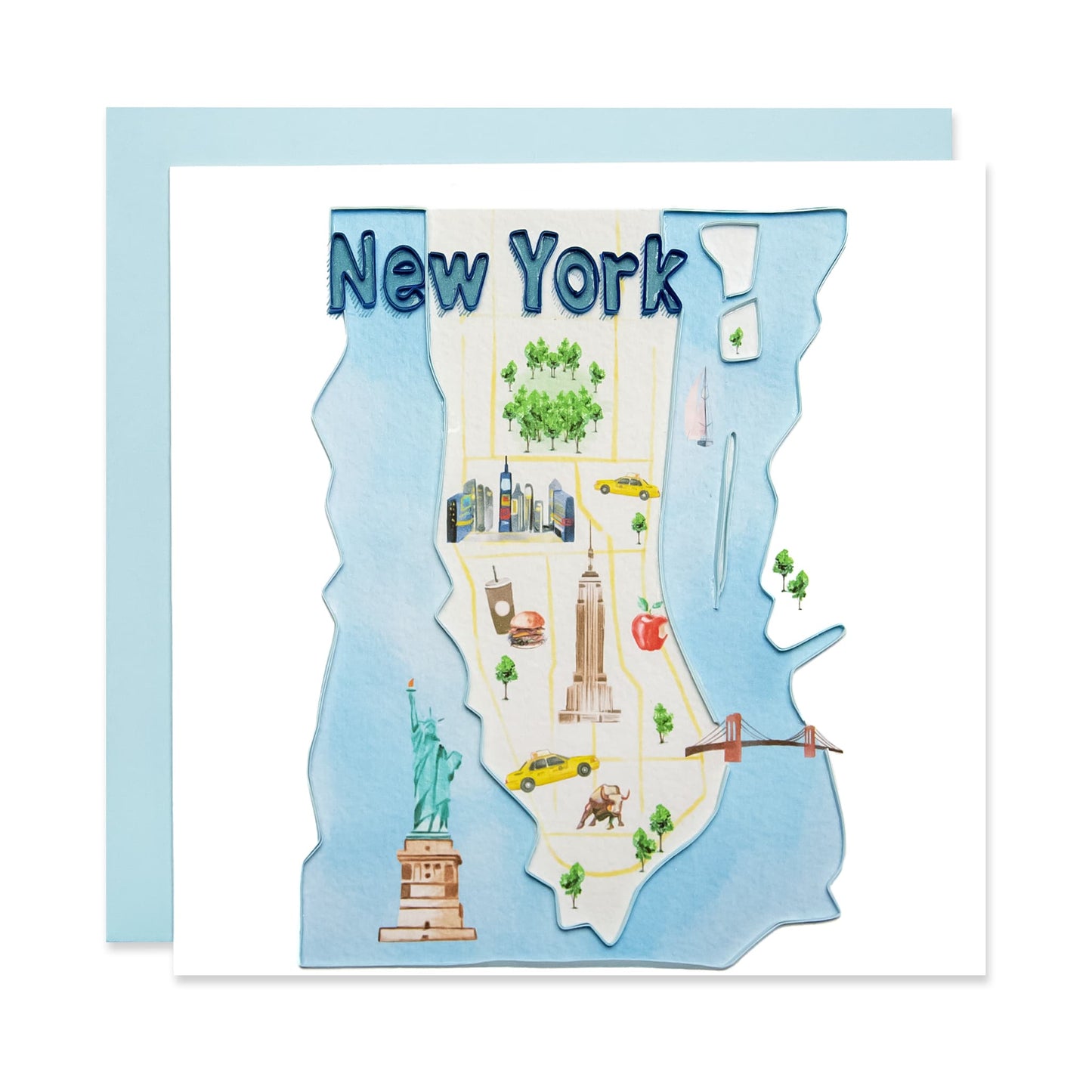 New York, Handmade Quilling Greeting Card