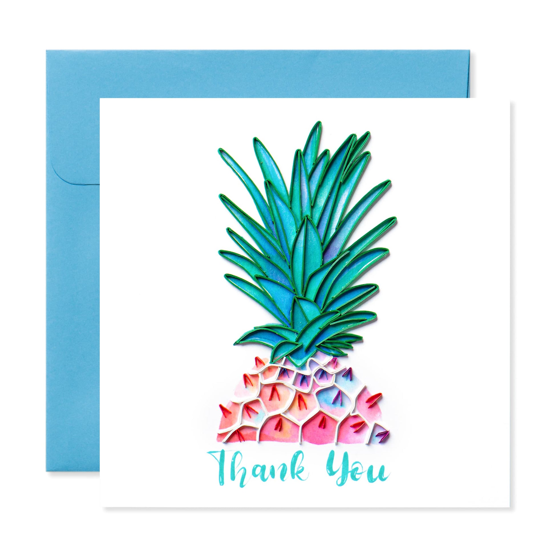 Pineapple Thank You, Handmade Quilling Greeting Card