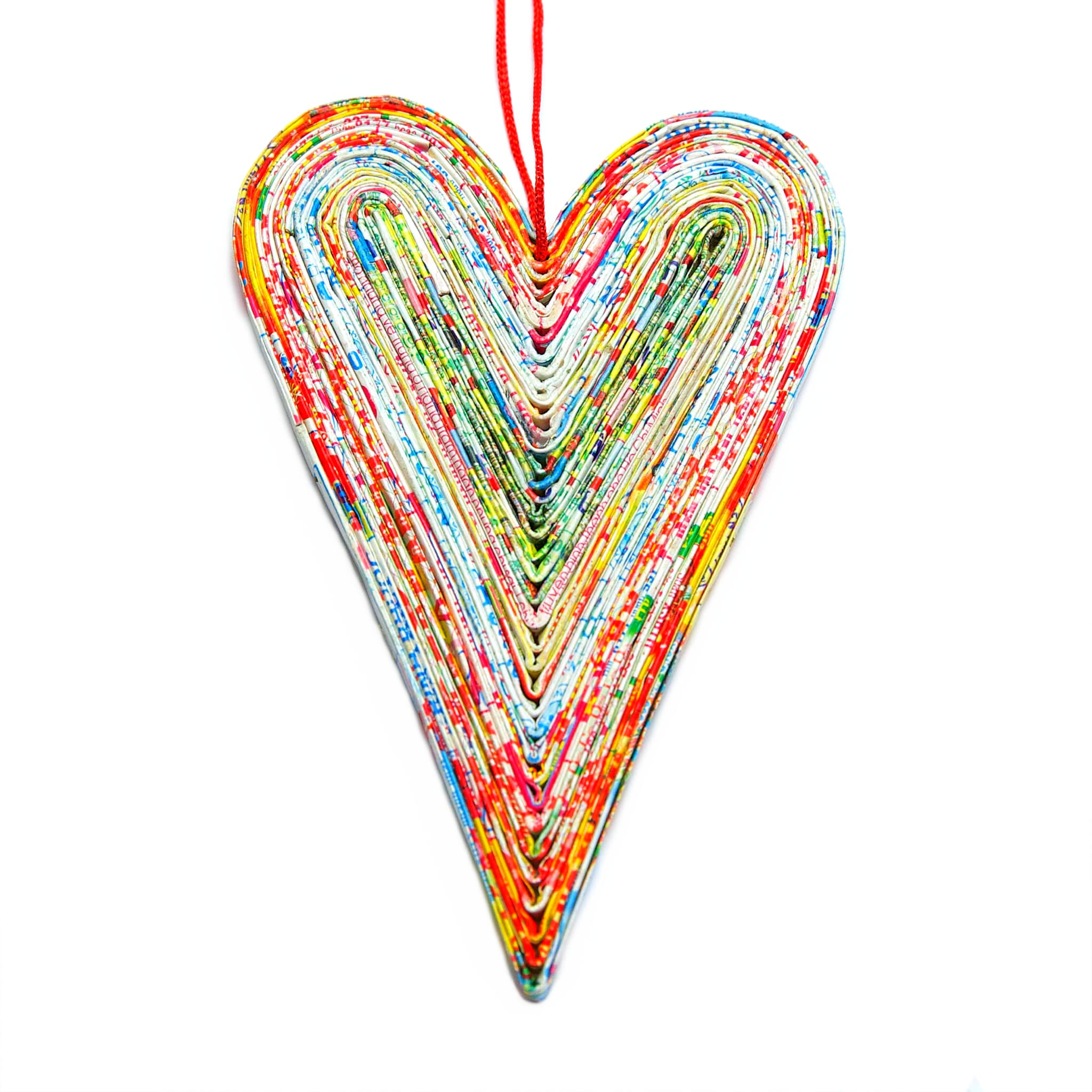 Long Heart, Premium Handmade Recycled Quilling Paper Ornament Long Heart, Premium Handmade Recycled Quilling Paper Ornament