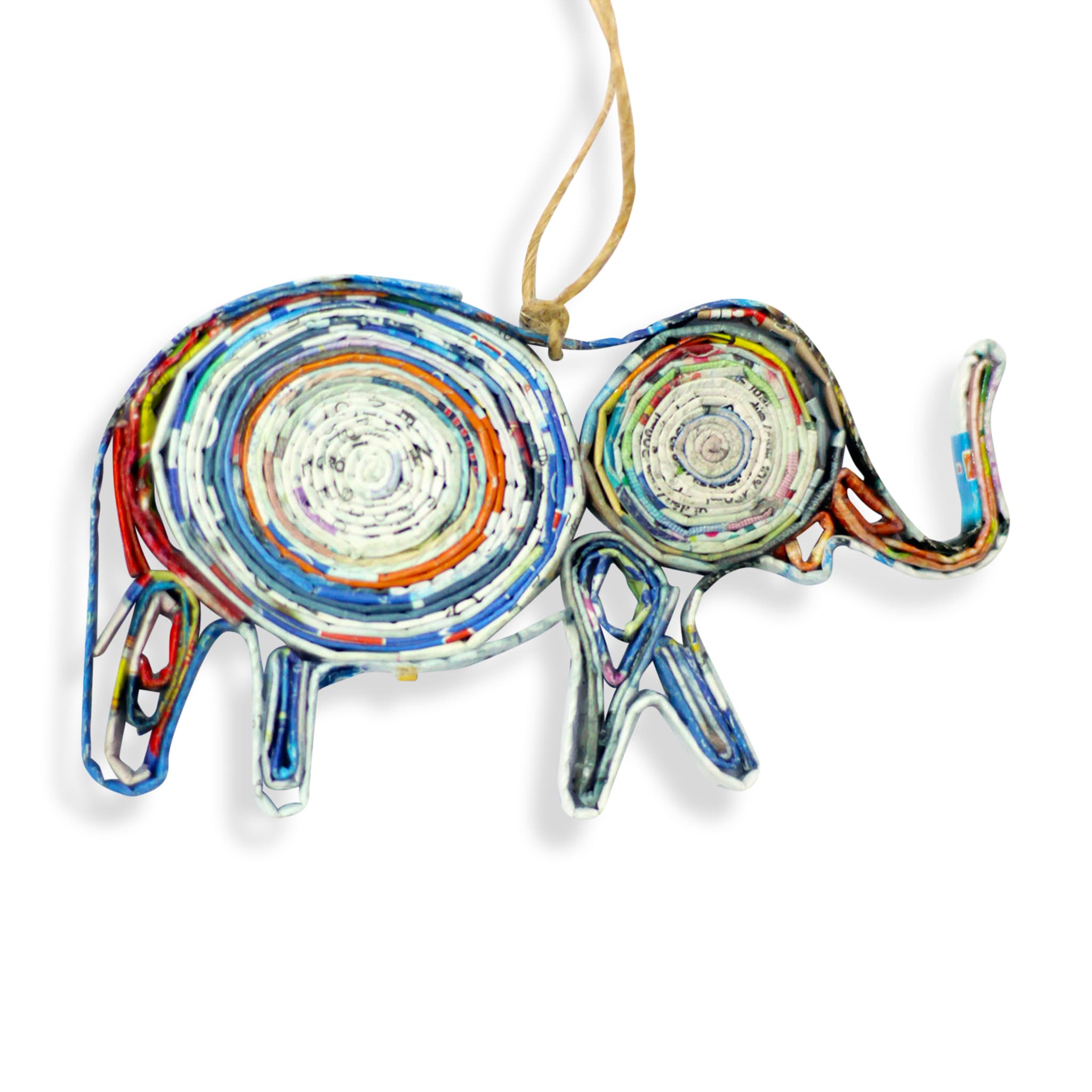 Elephant, Handmade Recycled Quilling Paper Ornament Elephant, Handmade Recycled Quilling Paper Ornament