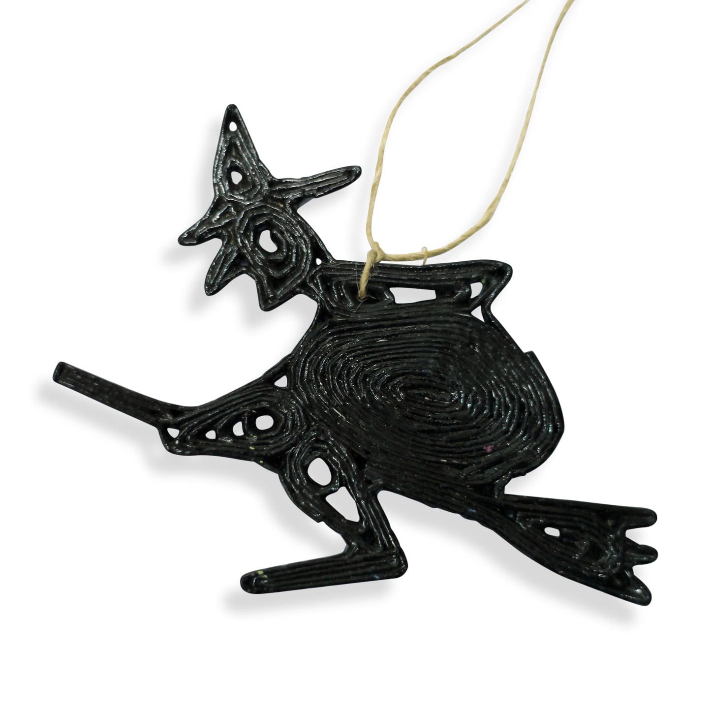 Witch, Handmade Recycled Paper Ornament