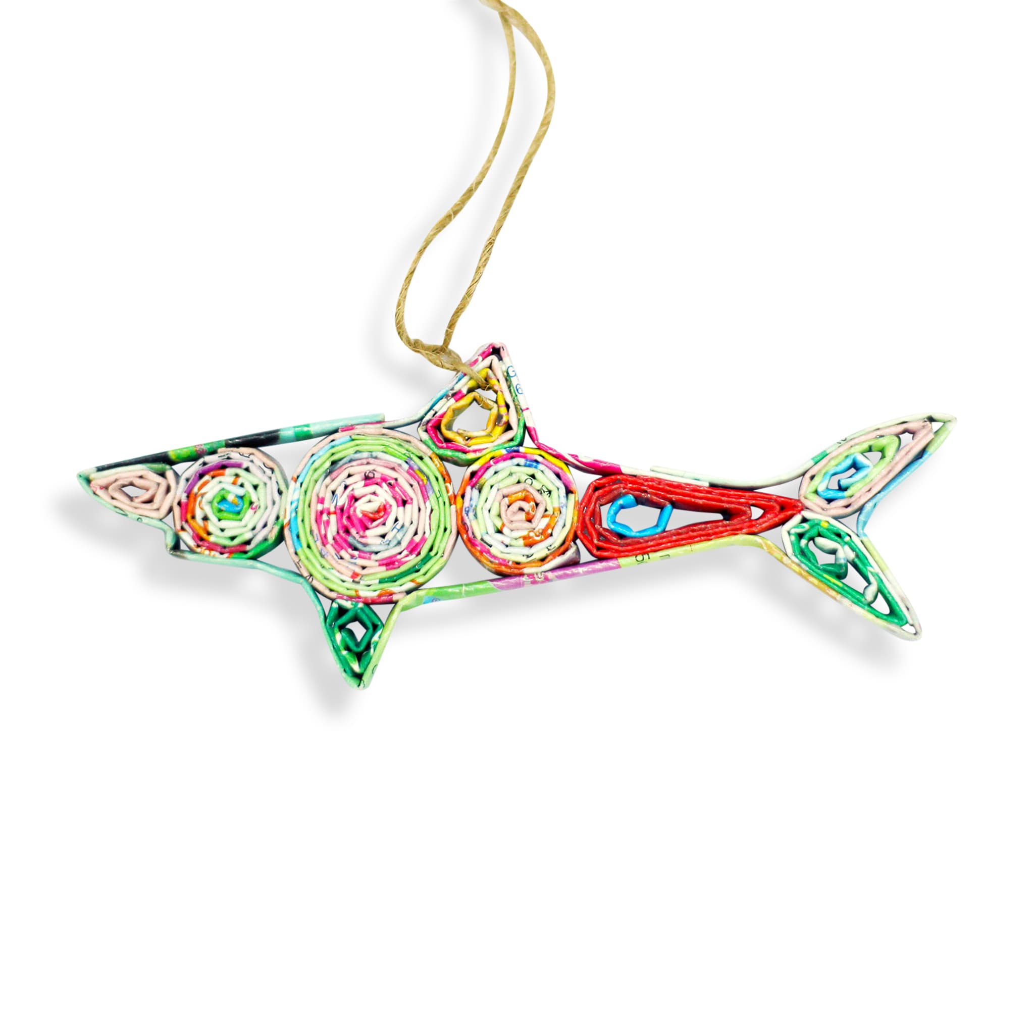 Shark, Handmade Recycled Quilling Ornament Shark, Handmade Recycled Quilling Ornament