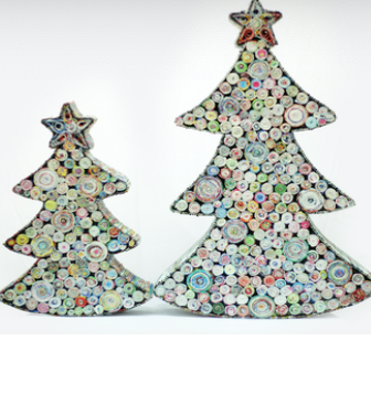 Christmas Tree (3D), Handmade Recycled Paper Décor