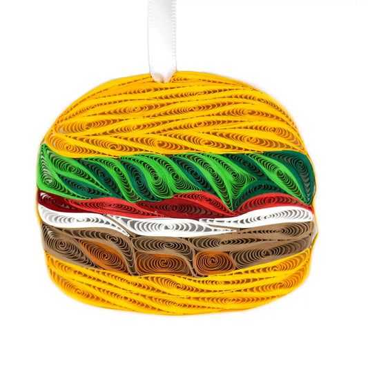 Hamburger, Handmade Quilling Ornament