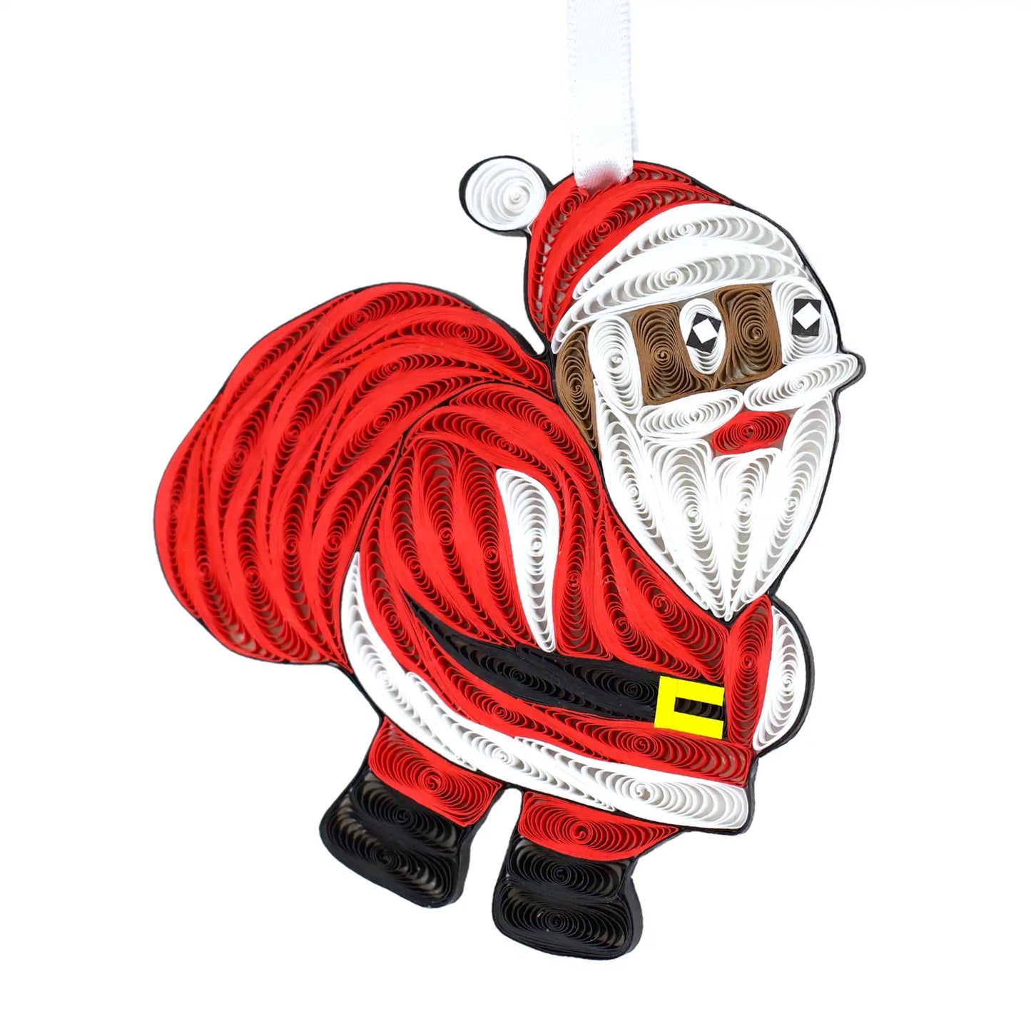 Santa Claus (Brown), Handmade Quilling Ornament