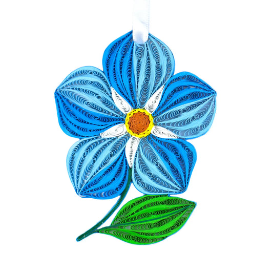 Forget Me Not Flower, Handmade Quilling Paper Ornament