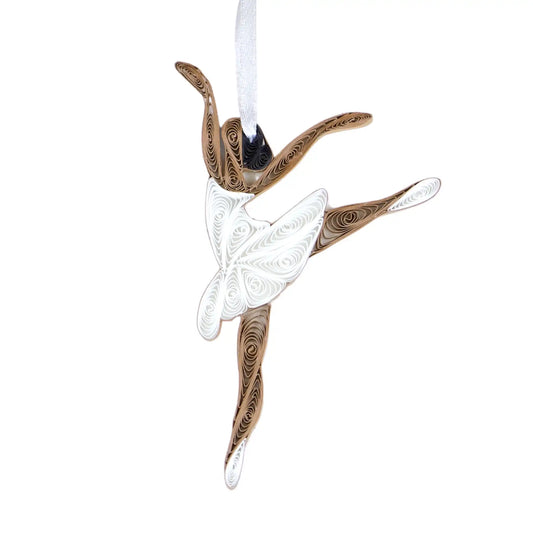 Ballerina (Brown), Handmade Quilling Paper Ornament